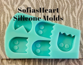 Ghost and Pac Silicone Mold, Silicone Mold for Resin, Soap Mold,Clay Mold, Silicone Wax Mold, Handmade Mold, Resin Casting Mold, Custom Mold