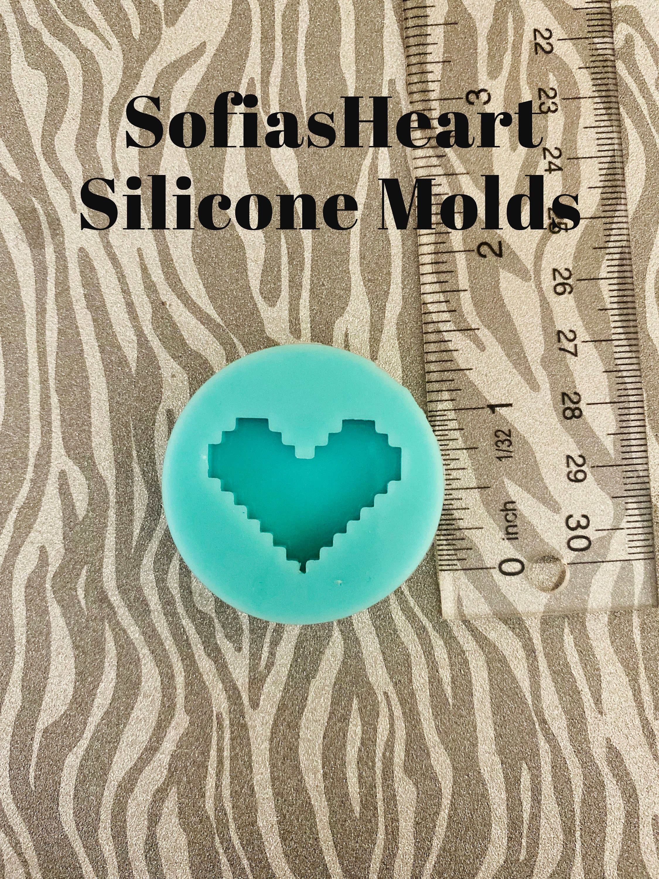 Mini Pixel Heart Silicone Mold 
