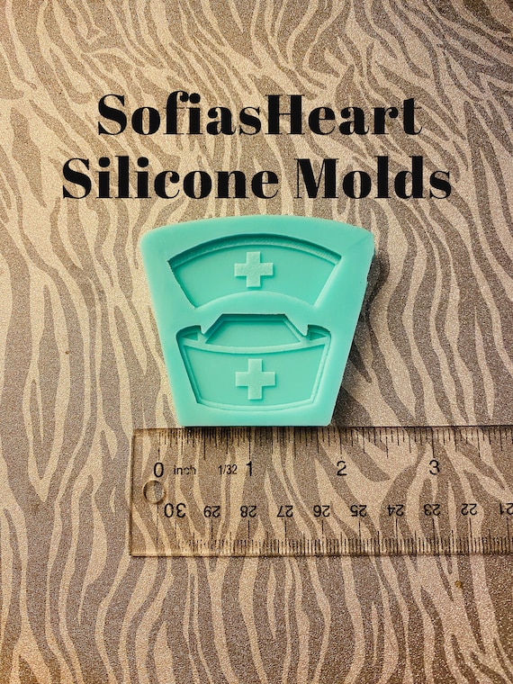 Nurse hat Accessories Mickey Badge Size and Phone Grip Size Mold, Silicone Mold, Silicone Mold Resin, Soap Mold, Wax Mold, Resin Mold
