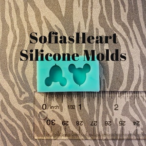 Mickey Mouse Balloon Earrings Silicone Mold Regular or Rounded Surface, Silicone Mold, Silicone Mold Resin, Soap Mold, Resin Mold