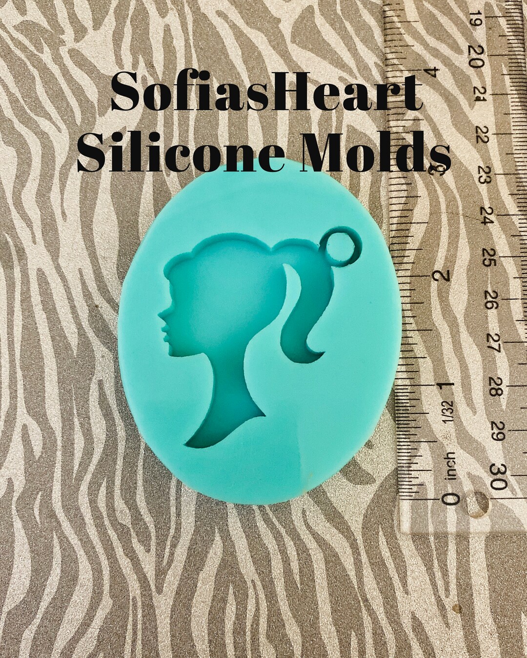 Keychain Girl Character Silicone Mold Regular Edges or Rounded Edges
