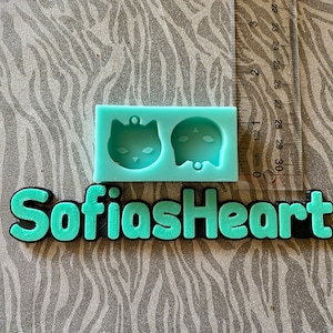 Mini Cat Earrings Silicone Mold, Uv Resin Mold, Silicone Mold, Soap Mold, Clay Mold, Mold, Wax Mold, Resin Mold, Cute Mold