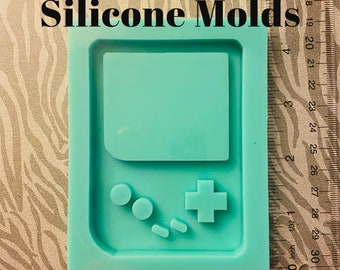 Trading Card Size Gameboy Shaker Silicone Mold, Silicone Mold Resin, Soap Mold,Clay Mold, Wax Mold, Handmade Mold, Resin Mold, Custom Mold