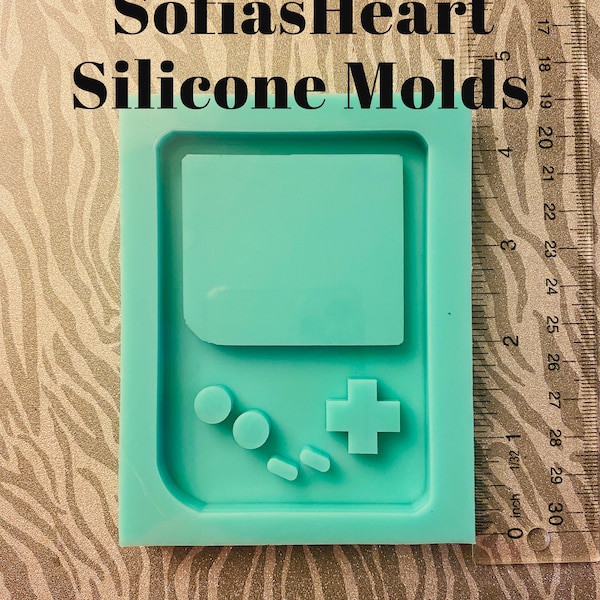 Trading Card Size Gameboy Shaker Silicone Mold, Silicone Mold Resin, Soap Mold,Clay Mold, Wax Mold, Handmade Mold, Resin Mold, Custom Mold