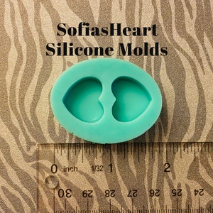 Heart Earrings Silicone Mold, Uv Resin Mold, Silicone Mold, Soap Mold, Clay Mold, Mold, Wax Mold, Resin Mold, Cute Mold