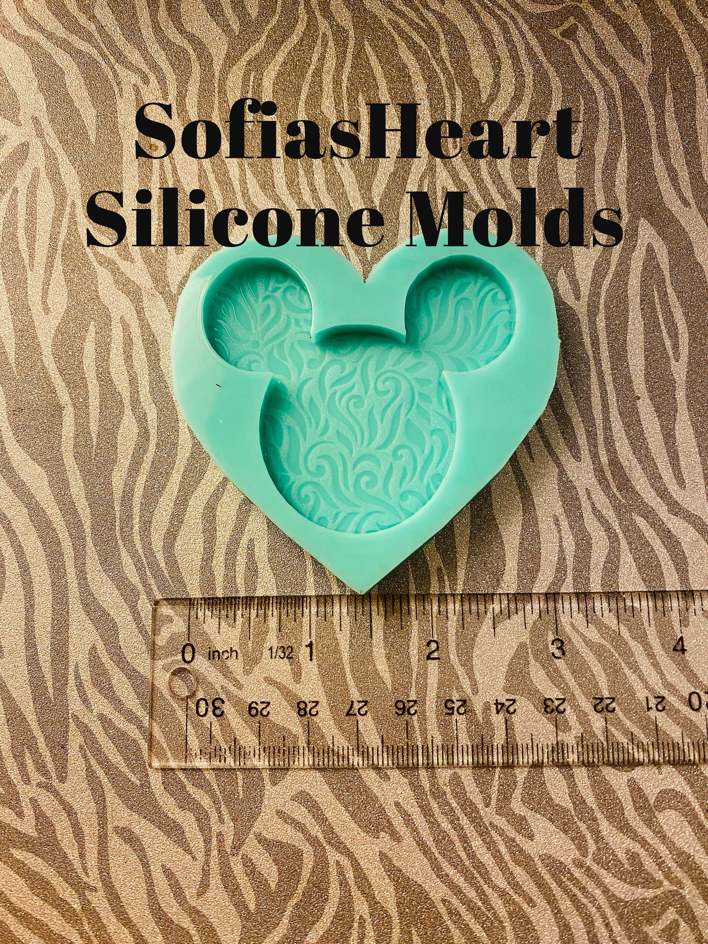 Mouse Floral Style 2 Engraved Silicone Mold