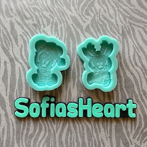 Mickey Minnie Christmas Silicone Mold, silicone mold, resin silicone mold, reindeer mold, soap mold, mold for resin, cute mold for resin