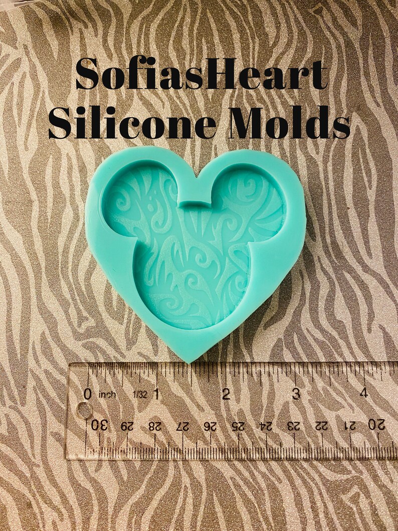 Mouse Floral Style 2 Engraved Silicone Mold