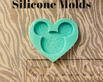 Mickey Mouse Hawaiian Silicone Mold, Uv Resin Mold, Silicone Mold, Soap Mold, Clay Mold, Mold, Wax Mold, Resin Mold, Cute Mold