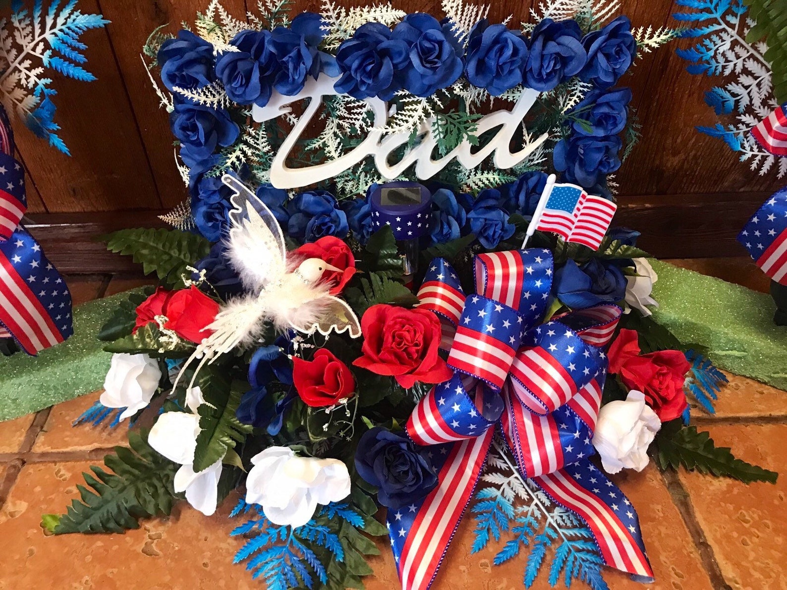 Cemetery flowers cemetary flowers Memorial Day 4th of Etsy