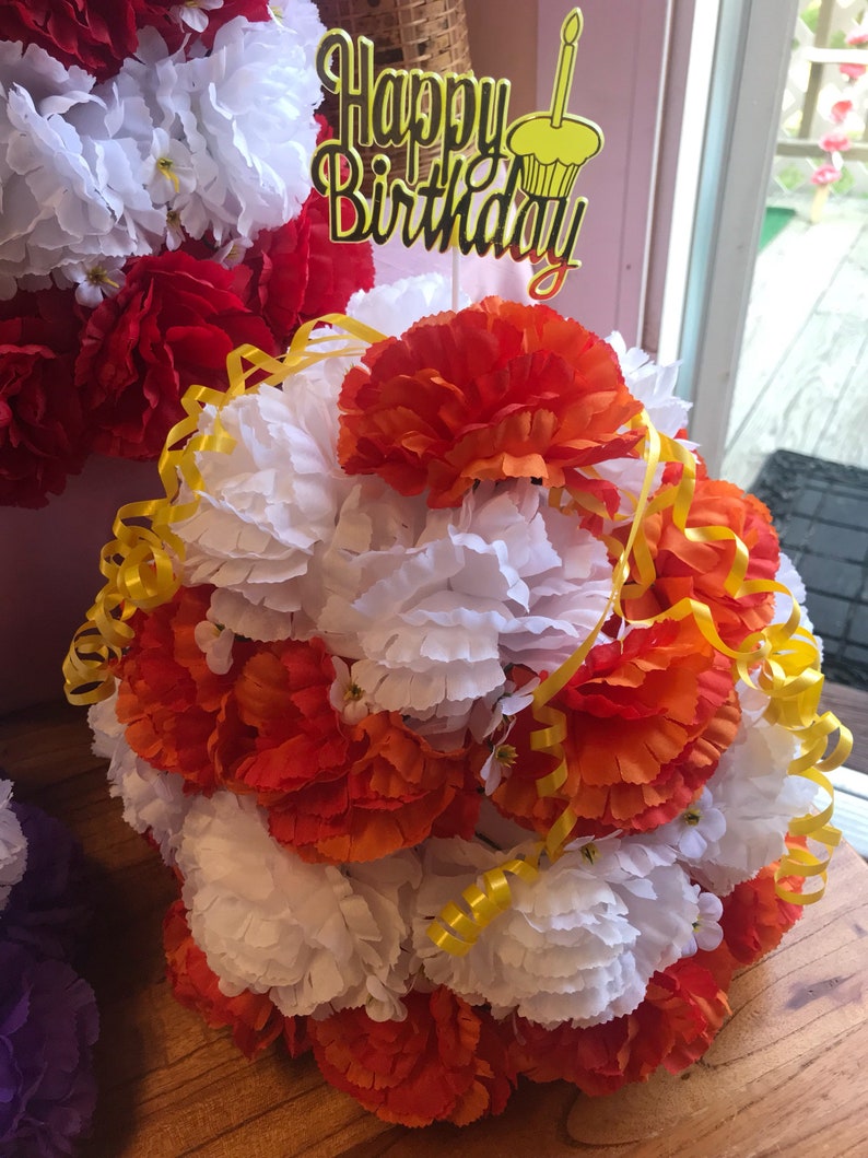 Cemetery Silk Memorial Birthday Cake Cemetery Flowers Etsy
