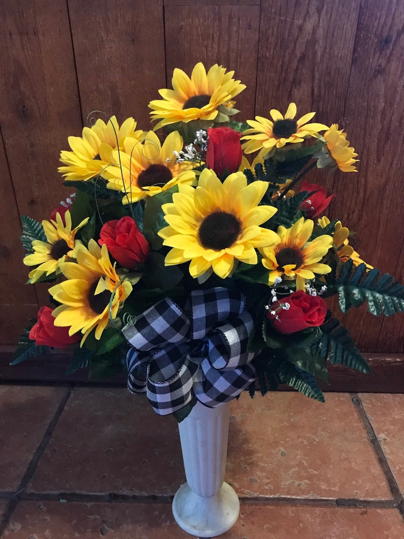 All Around Cemetery Flowers Flowers for Grave Summer Etsy