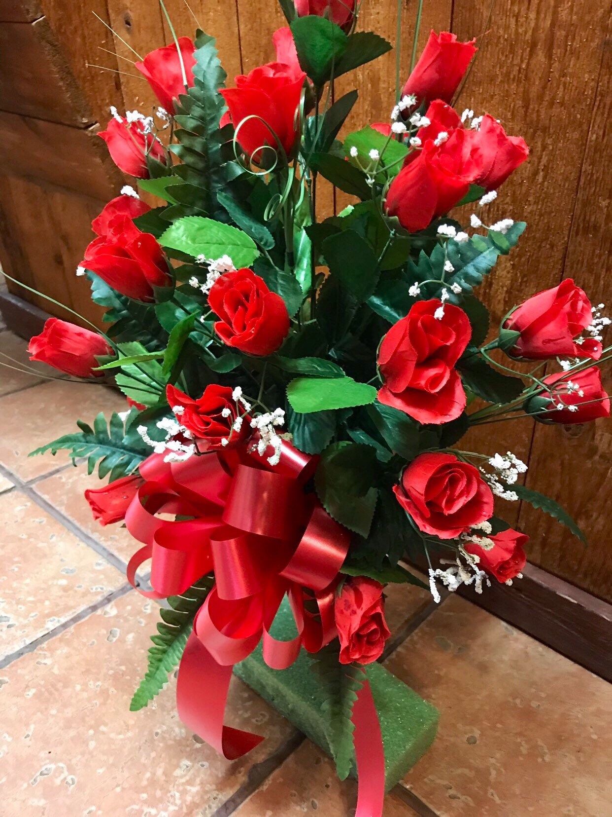 All around red rose cemetery flowers flowers for grave Etsy
