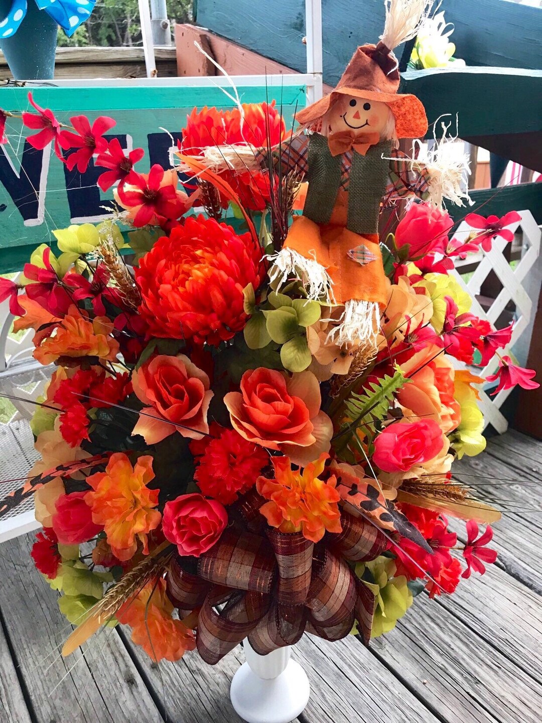 Cemetery Flowers Cemetary Flowers Fall Cemetery Flowers Etsy