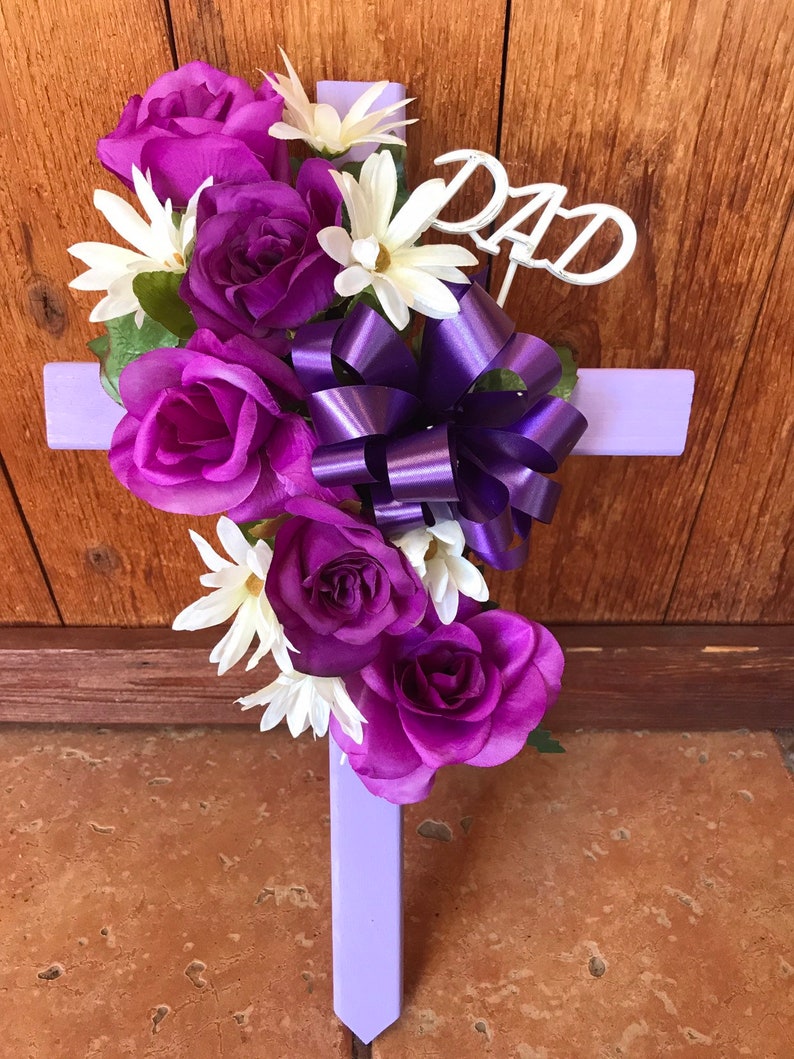 Cemetery Cross Cemetery Flowers Cemetary Flowers Flowers Etsy