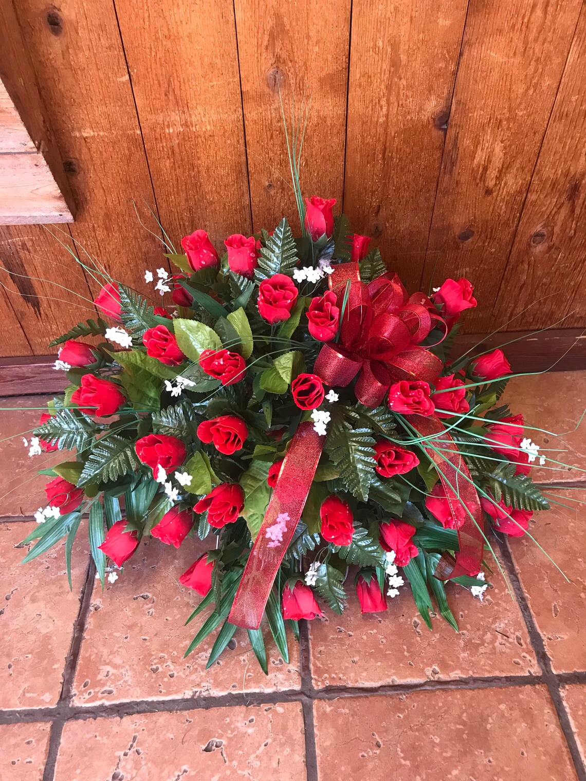 Cemetery Saddle Cemetary Saddle Cemetery Flowers Grave Etsy