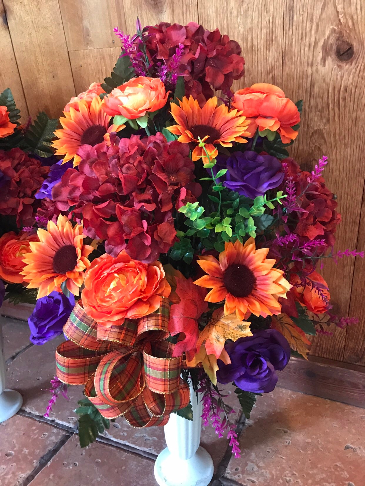 Fall cemetery flowers cemetary flowers flowers for grave Etsy