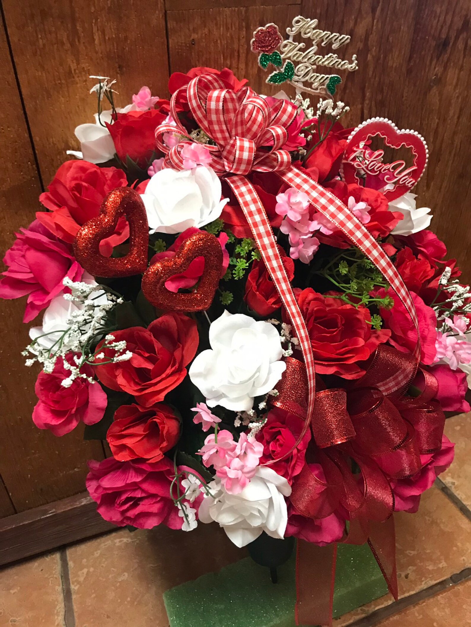 Cemetery cone insert grave decorations Valentine's Day Etsy