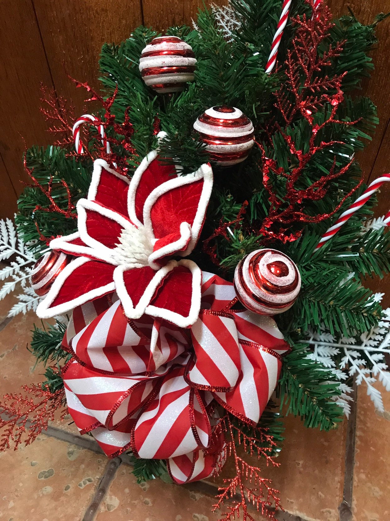 Christmas Cemetery Flowers Cemetary Flowers Flowers for Etsy