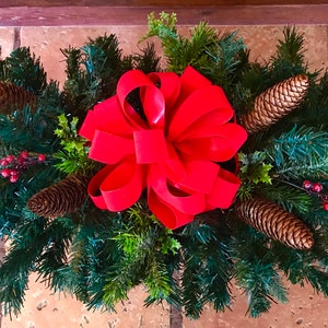 cemetery christmas saddle - winter saddle - cemetery saddle - cemetary- cemetery flowers - cemetary flowers - headstone saddle- christmas