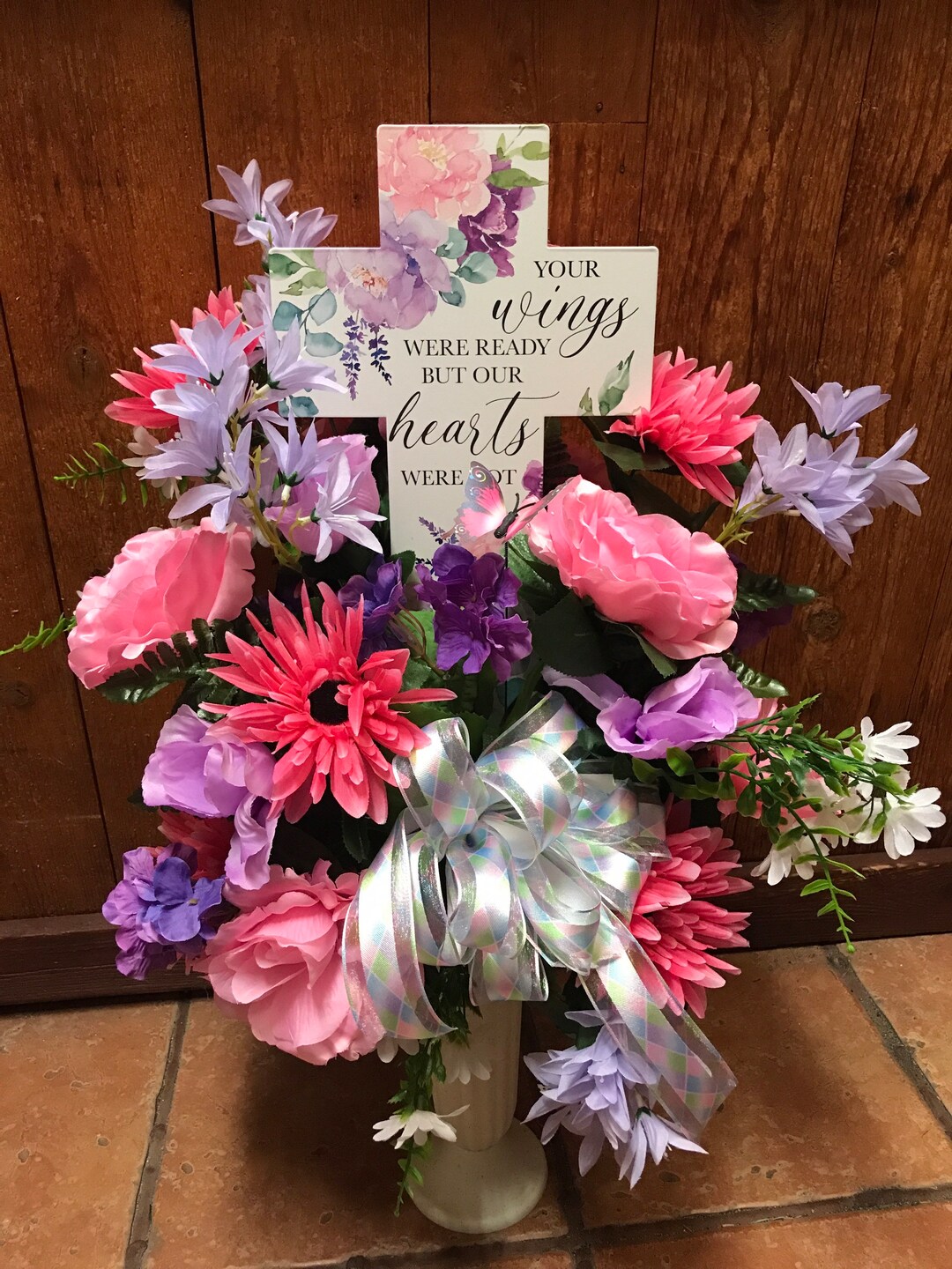 Cemetery Flowers Mothers Day Cemetery Flowers Flowers for Grave Gravesite Decor Cone Saddle