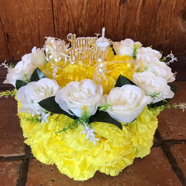 Happy Birthday Cemetery Arrangement Etsy