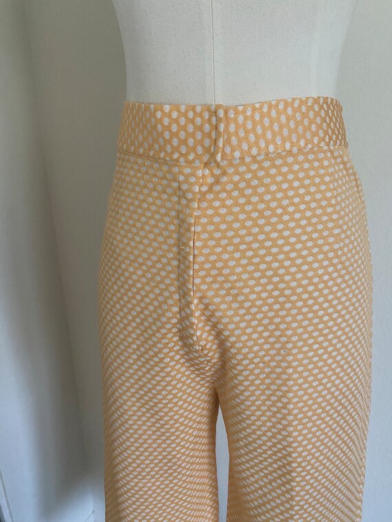 Vintage 60s Polka Dot Polyester Matching Trouser … - image 6