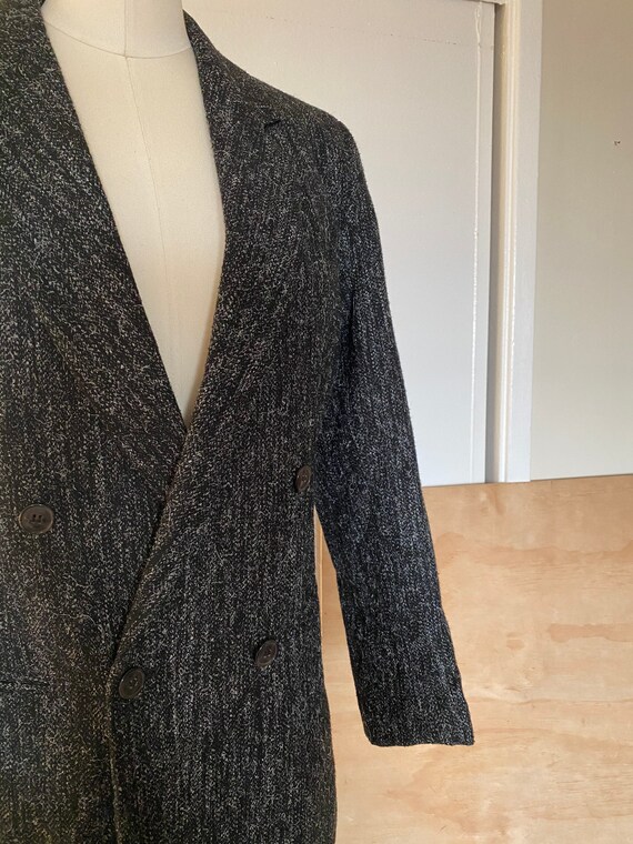 Vintage 70s 80s Tweed Wool Double Breasted Suit B… - image 7