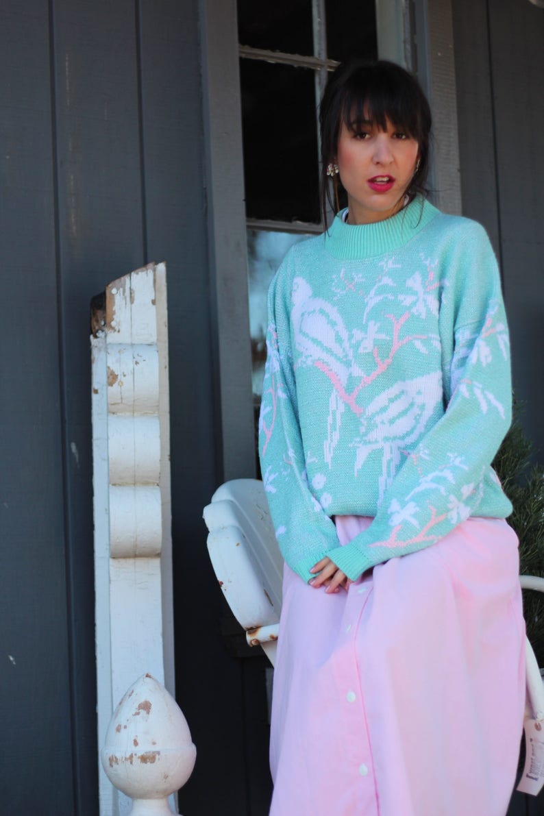80s Vintage Fit and Flare Maxi Skirt; Bright Pink with Big Bold Buttons and Elastic Waistband