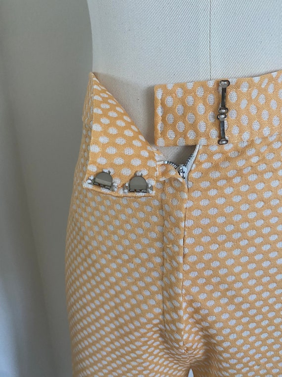 Vintage 60s Polka Dot Polyester Matching Trouser … - image 7