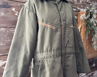 ヴィンテージ　Sears ONE PIECE Insulated Suit Vintage 70s Documented Sears Quilted Puffy Coveralls Work N