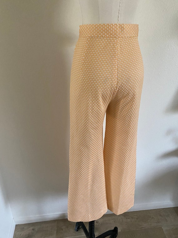 Vintage 60s Polka Dot Polyester Matching Trouser … - image 9