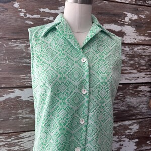 chinese dress ladies Maeve White Floral Print Sleeveless Cotton Top