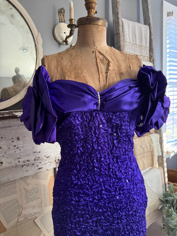 vintage purple cocktail dress RESERVED Vintage 1950s Purple Velvet Dress (As Is) ALEXANDRA-KING