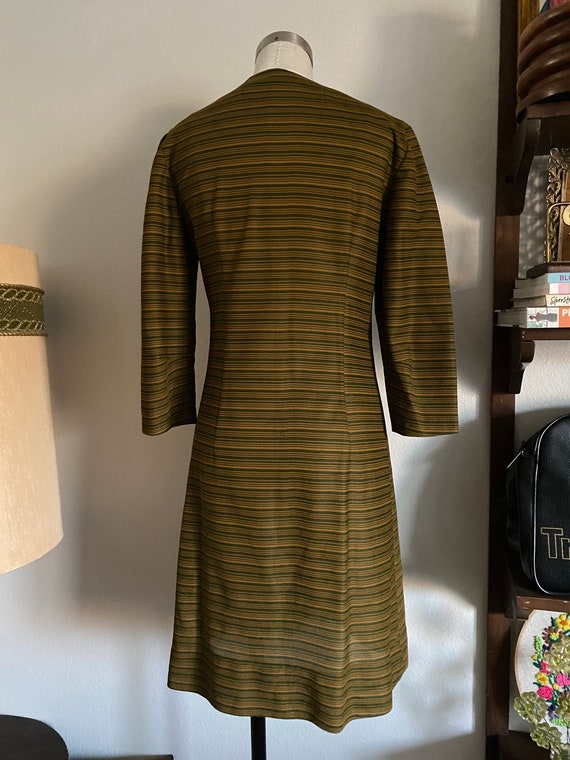 Vintage 60s Mod Mini Striped Long Sleeve Dress in… - image 5