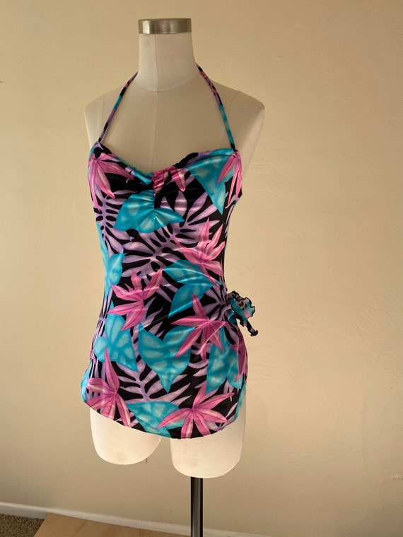 Vintage 70s 80s Windmills Swimwear One Piece Bathi