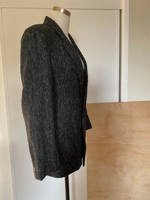 Vintage 70s 80s Tweed Wool Double Breasted Suit B… - image 9