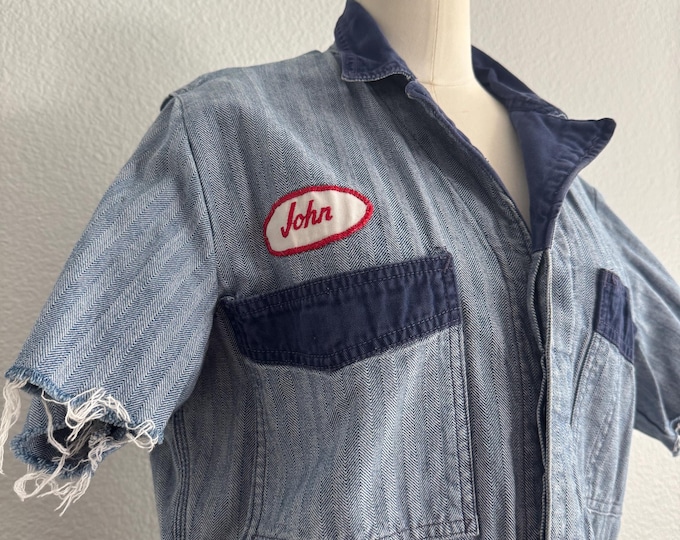 Deadstock Pointer Hickory Denim Work Overalls Railroad Carpenter