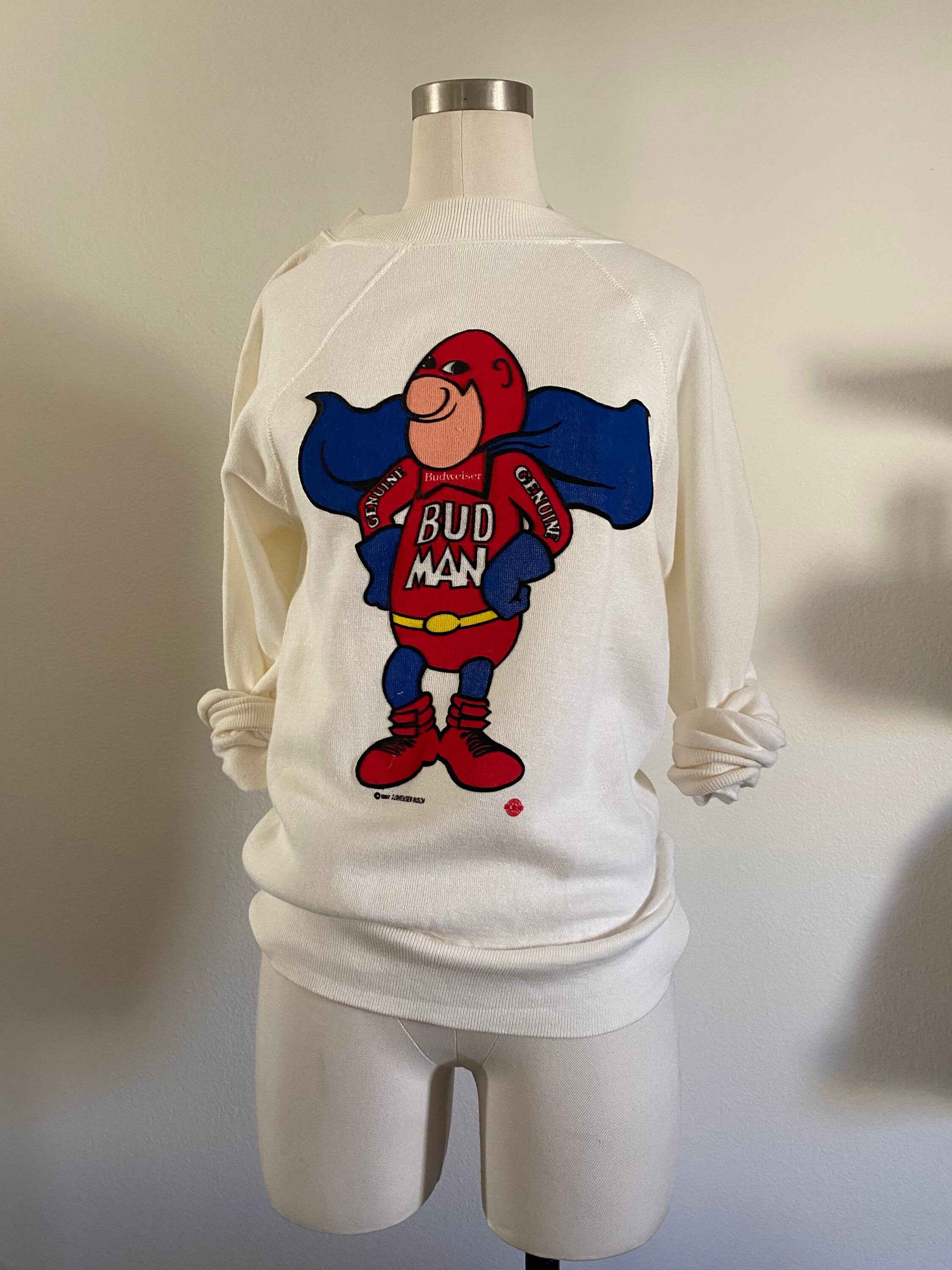 RARE Vintage 80s Budman Crewneck Sweatshirt From Budweiser