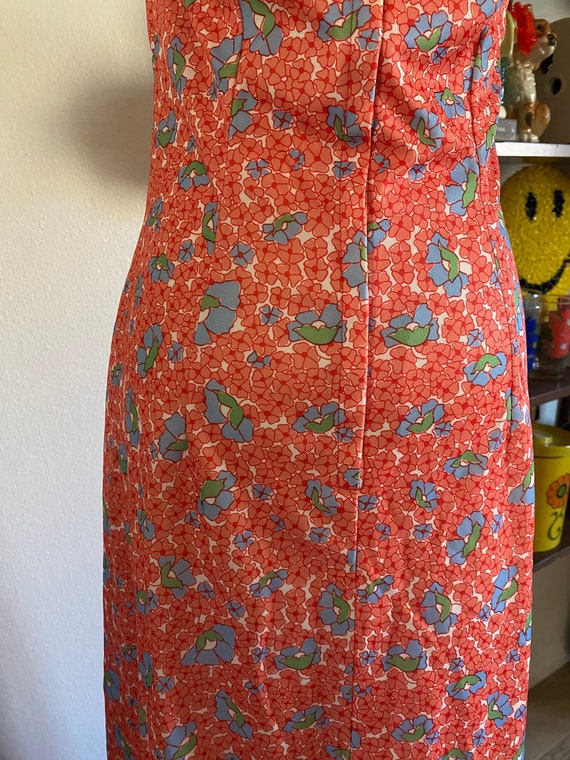 Vintage 60s Mod Handmade Halter Dress with Large … - image 7