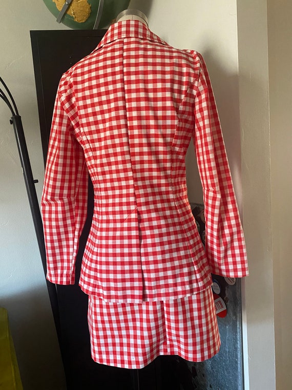 60s Gingham Matching Set with Fitted Blazer and M… - image 3