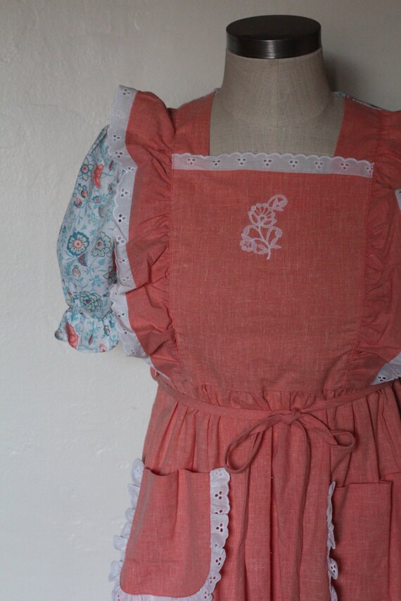 Vintage 70s Gunne Sax inspired Floral Maxi/Apron … - image 6