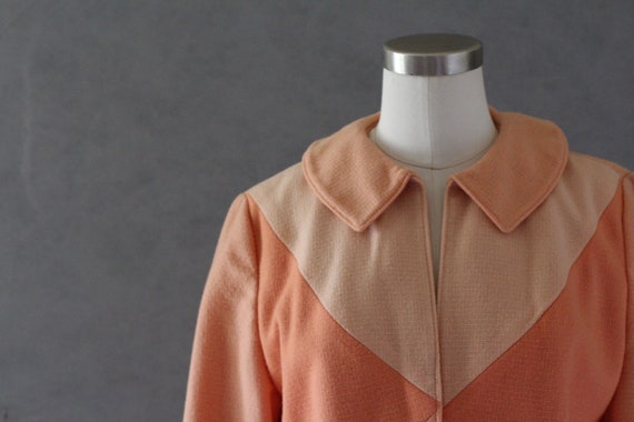 Vintage 60s Colorblocked Matching Set with Peach … - image 5