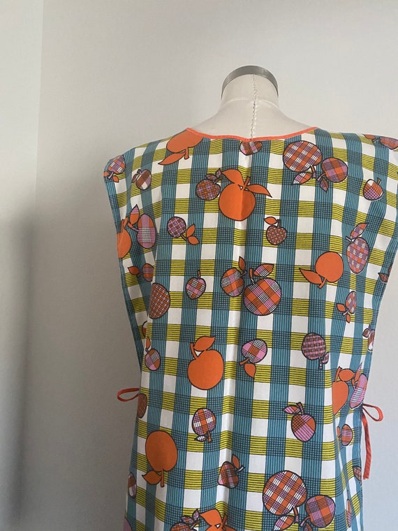 Vintage 60s Sleeveless Smock Top with Deep Pocket… - image 5