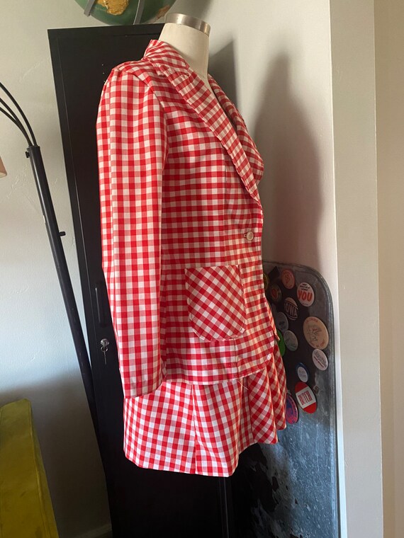60s Gingham Matching Set with Fitted Blazer and M… - image 4