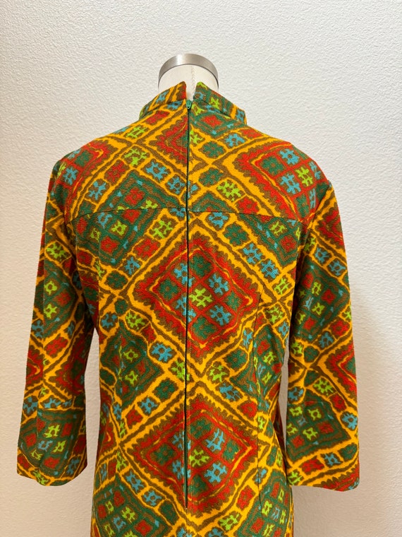 Vintage 60s Mod Novelty Psychedelic Fit and Flare… - image 5