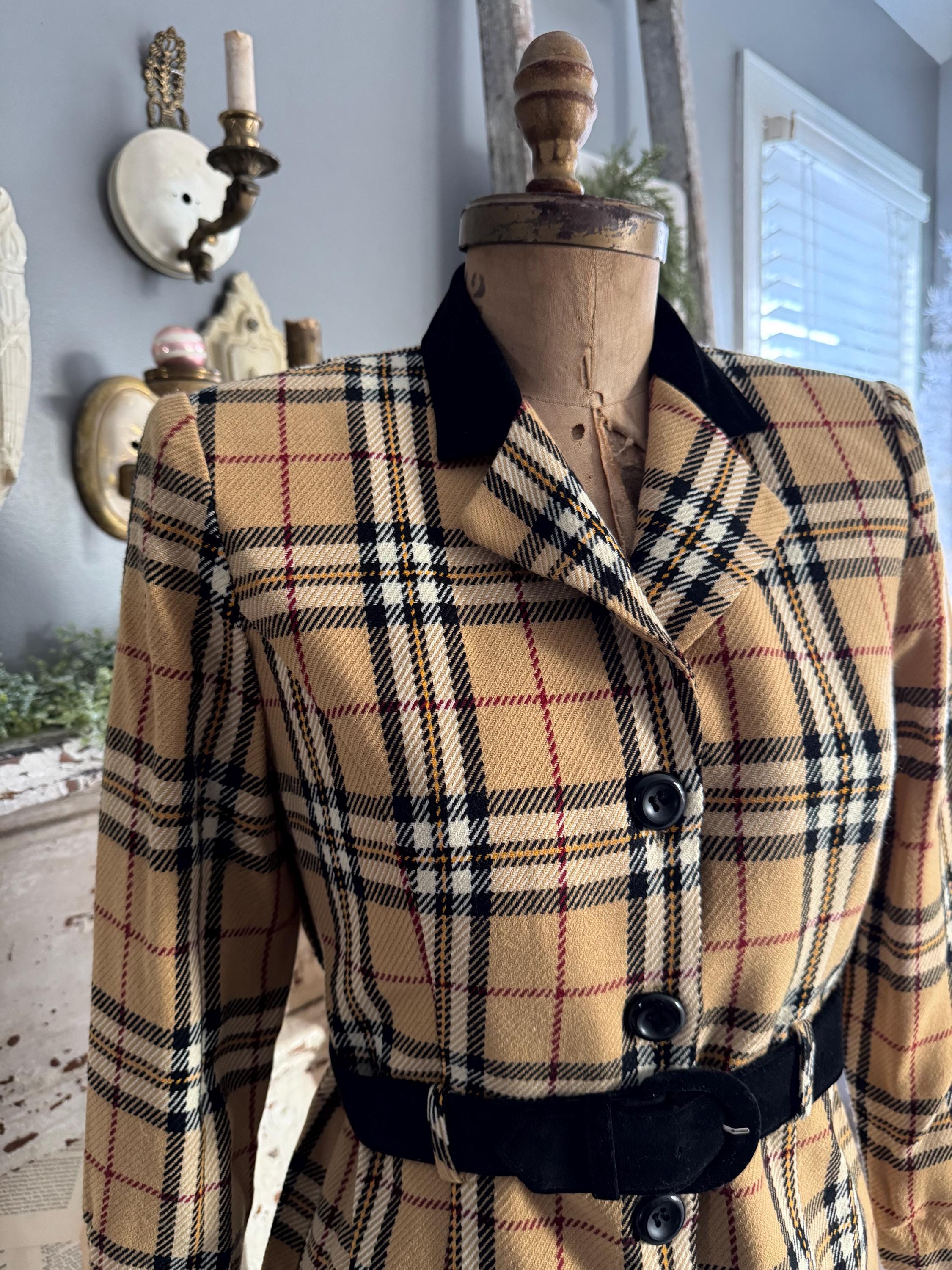 ジャケット・アウター BURBERRY BLAZER 80s VINTAGE WEST GERMANY 1980s vintage BURBERRY womens blaze 12 purple wine WOOL jacket | eBay