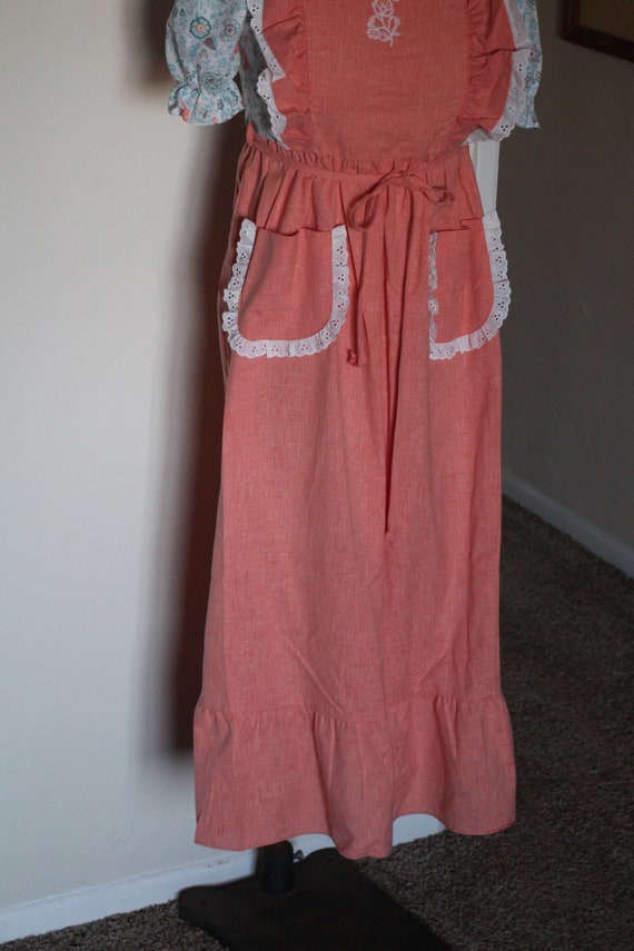 Vintage 70s Gunne Sax inspired Floral Maxi/Apron … - image 7