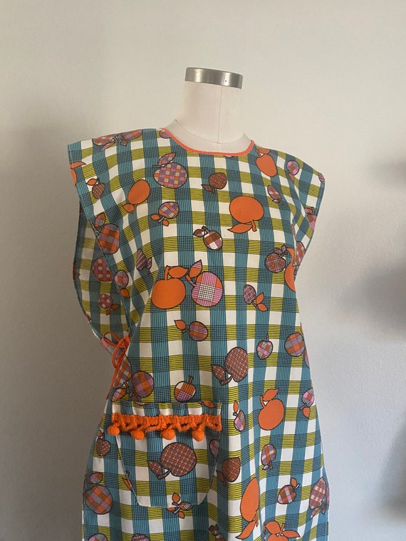 Vintage 60s Sleeveless Smock Top with Deep Pocket… - image 1