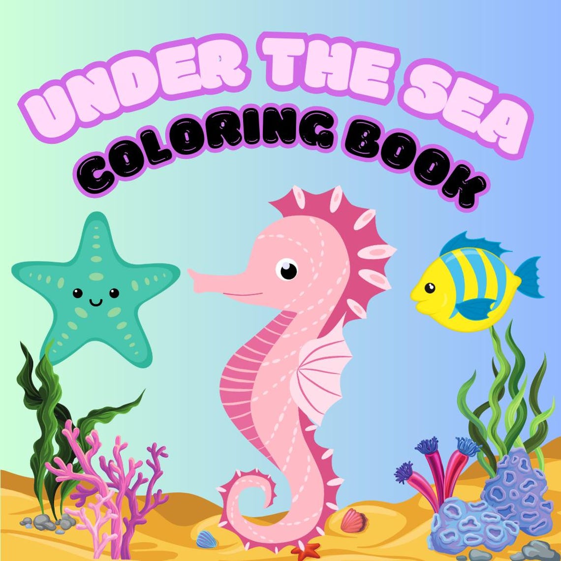 PRINTABLE Coloring Book Under the Sea Animals for Children - Etsy